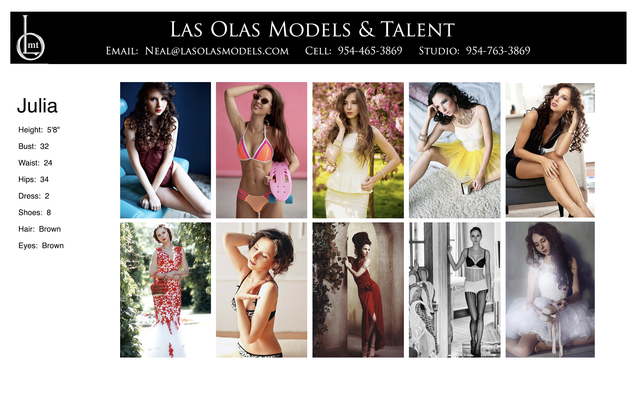 Models Fort Lauderdale Miami South Florida - Print Video Commercial Catalog - Las Olas Models & Talent - Julia Comp